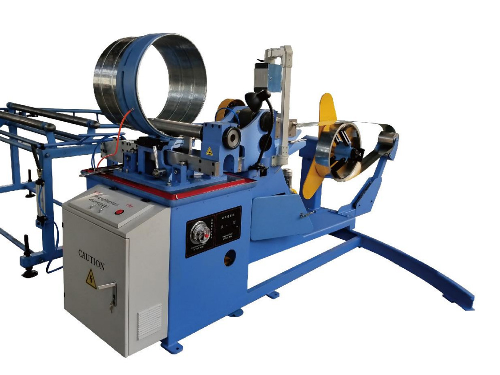 Machine for helical ducts with fixed molds