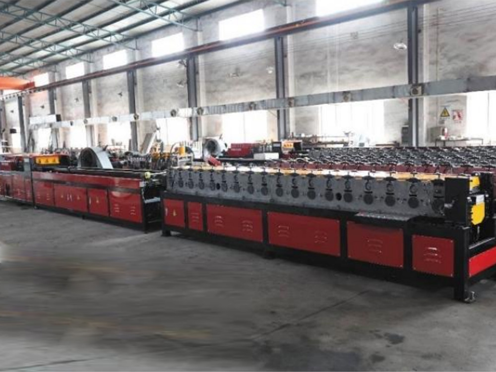 FullAutomatic Production Line to Manufacture Riveted Exterior Frames For Fire Dampers